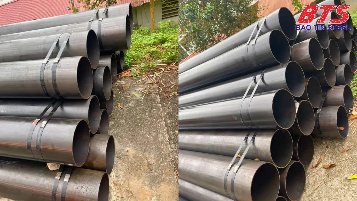 Cận cảnh thép ống đen DN300