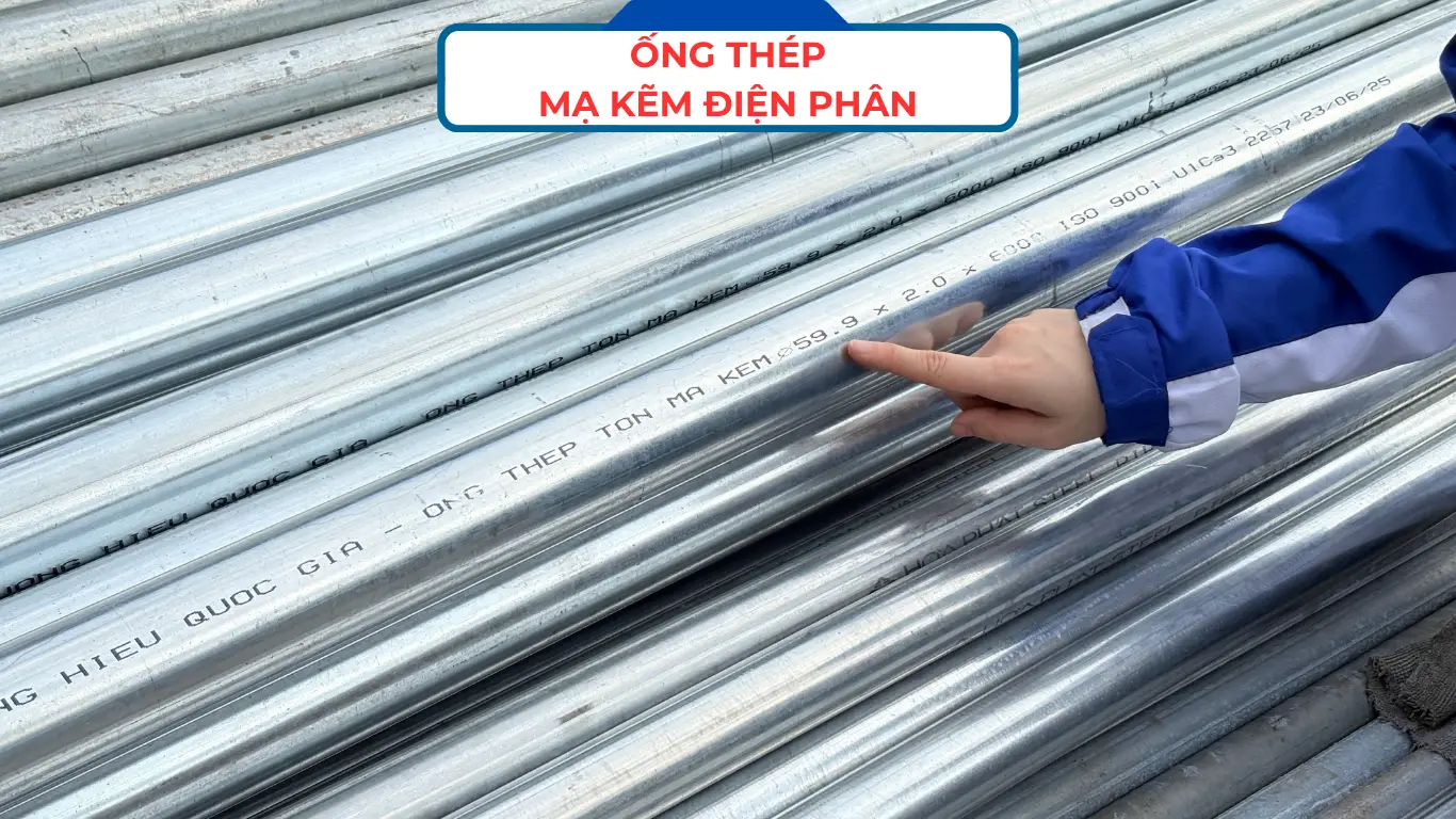 Ống tôn kẽm (mạ kẽm điện phân)