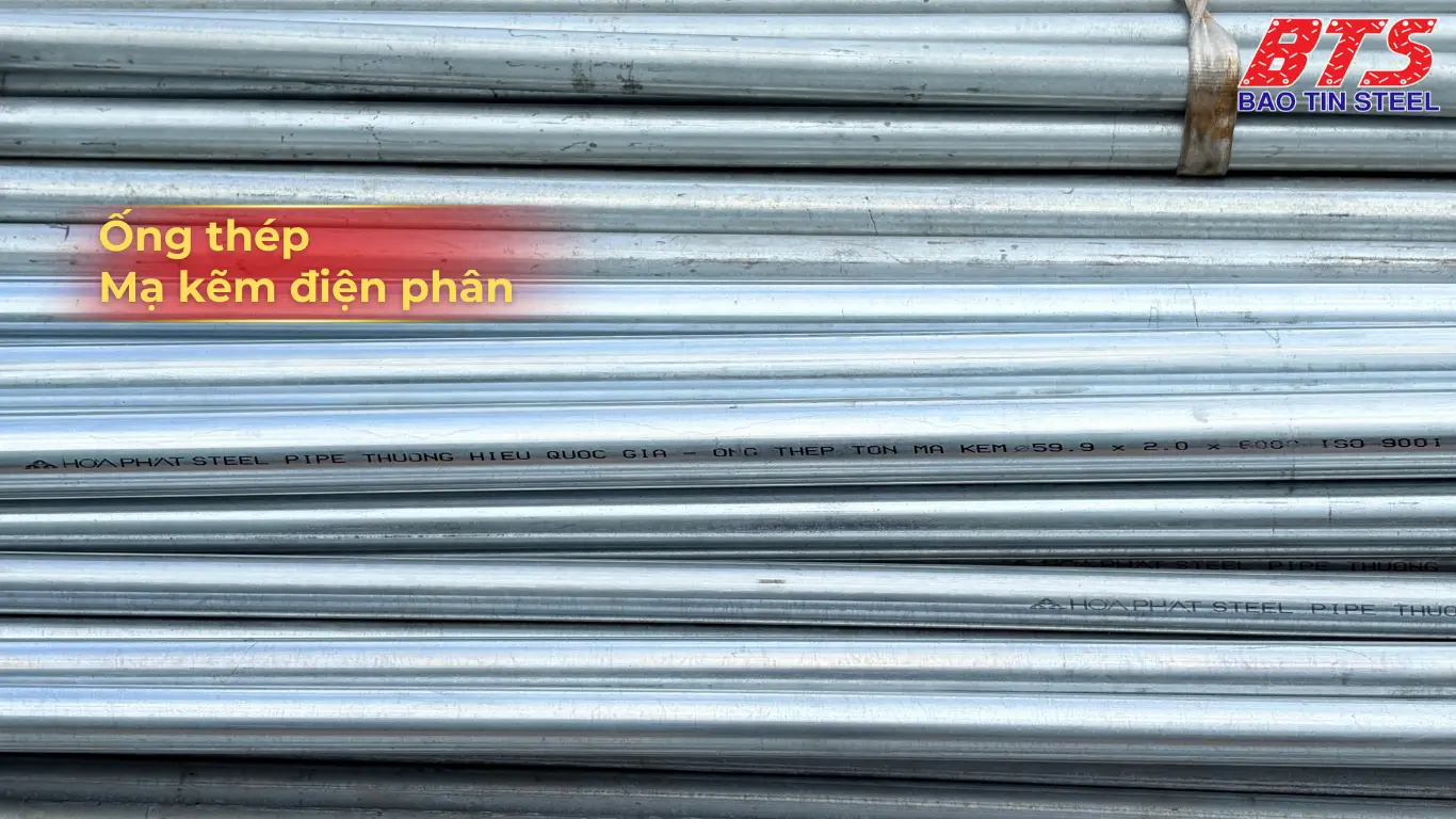 Ống thép mạ bằng phương pháp mạ kẽm điện phân